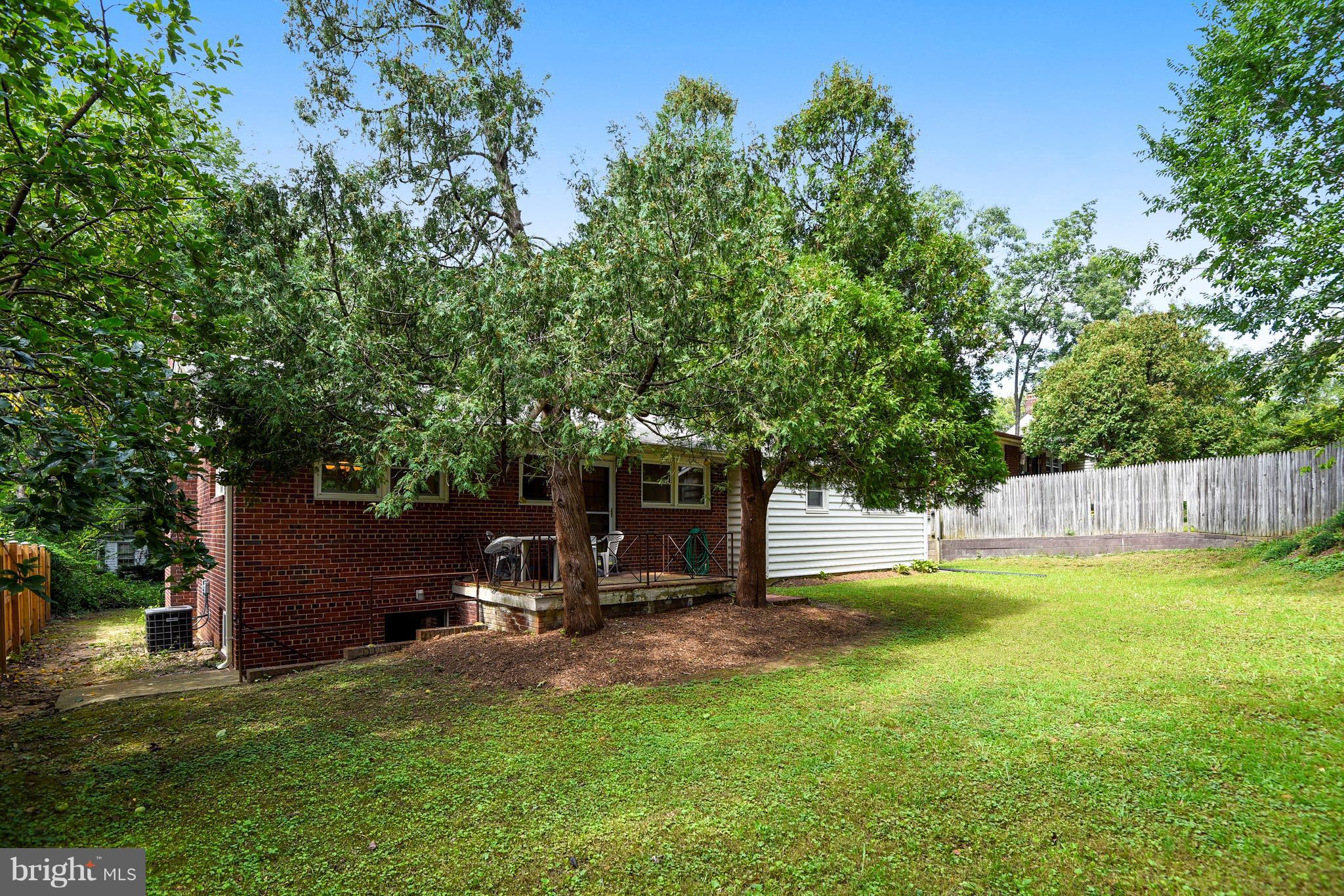 9005 Bradford Road Silver Spring, MD 20901 - Photo 23 of 28 a view of a backyard with couches plants and large tree