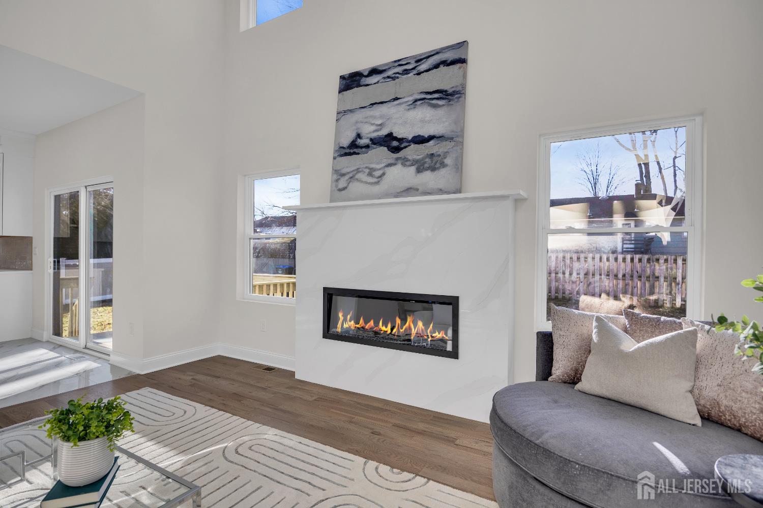 265 West Prescott Avenue Edison, NJ 08820 - Photo 15 of 56 a living room with furniture and a fireplace
