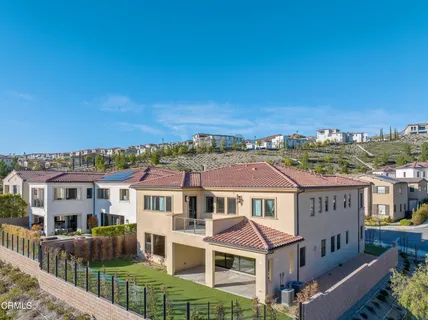 an aerial view of multiple houses