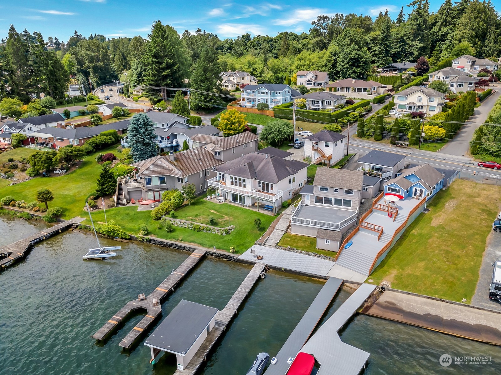 1811 Vernon Road Lake Stevens, WA 98258 - Photo 4 of 40 an aerial view of a house with a garden