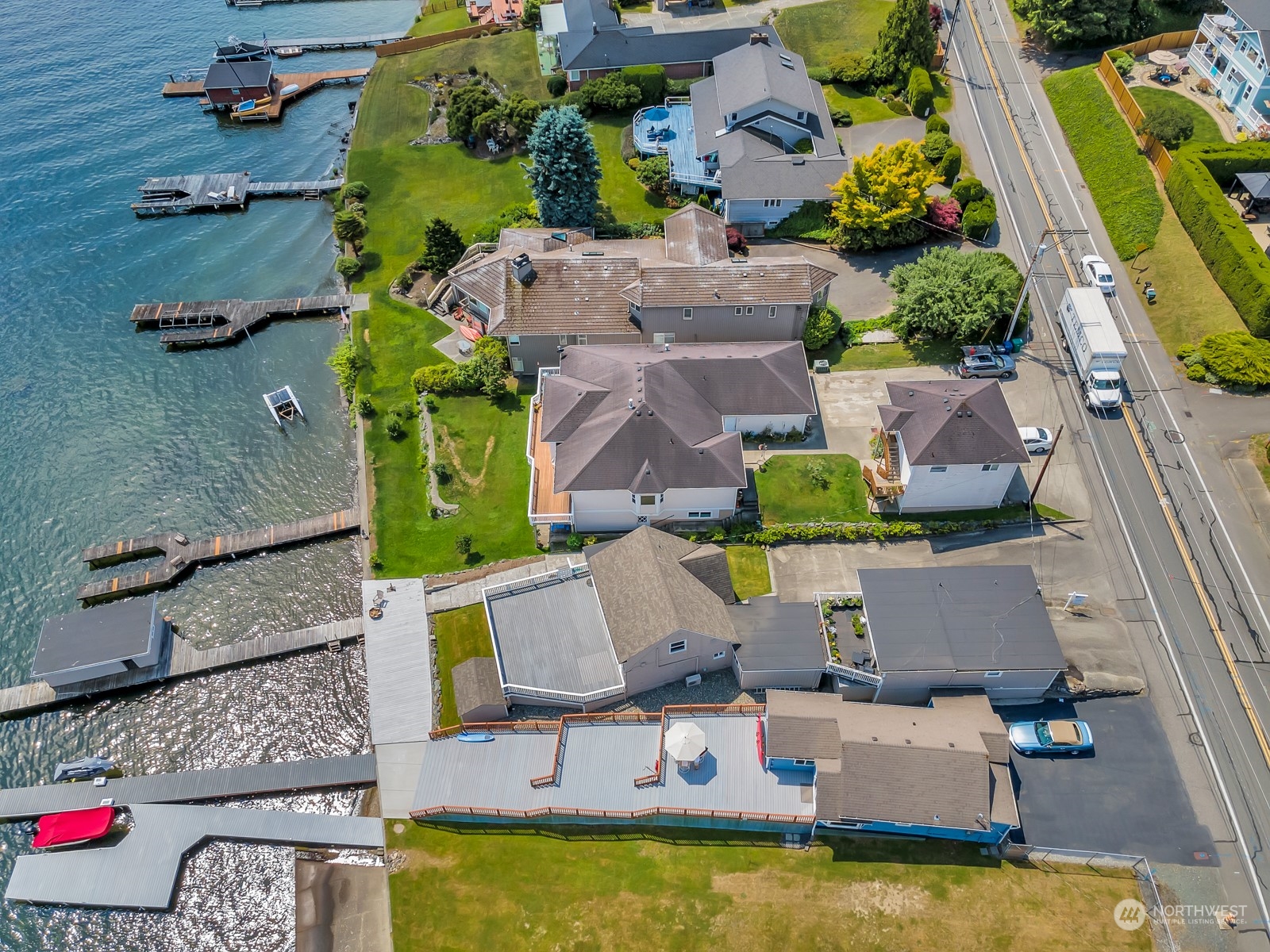 1811 Vernon Road Lake Stevens, WA 98258 - Photo 7 of 40 an aerial view of a house with a swimming pool
