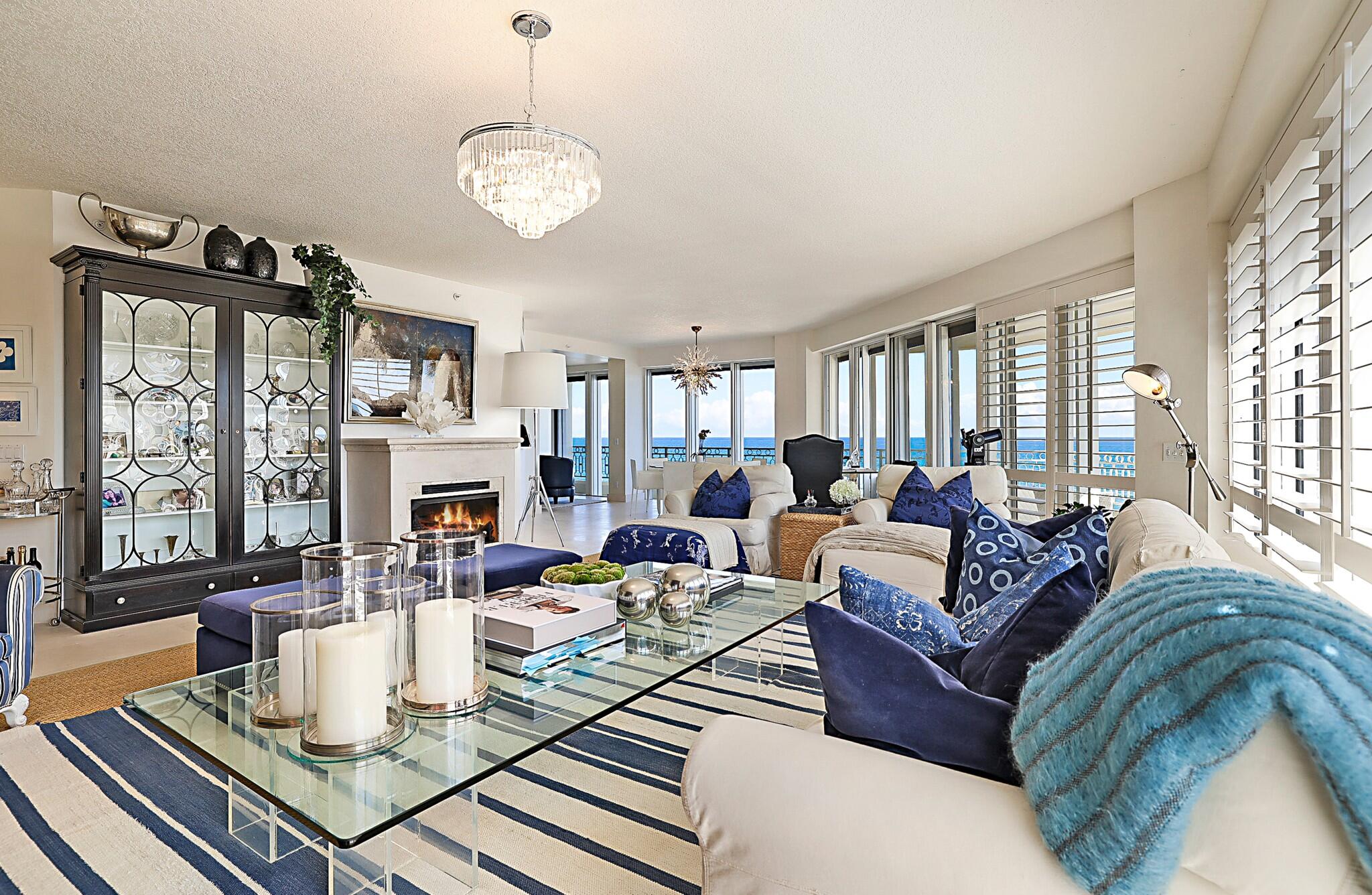 19950 South Beach Road, Unit 4S Jupiter, FL 33469 - Photo 3 of 35 Living Room - Enhanced