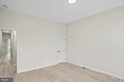 an empty room with an entryway