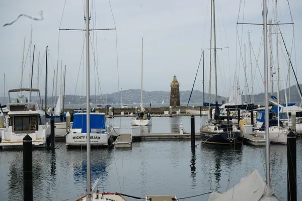 a view of boats in ocean