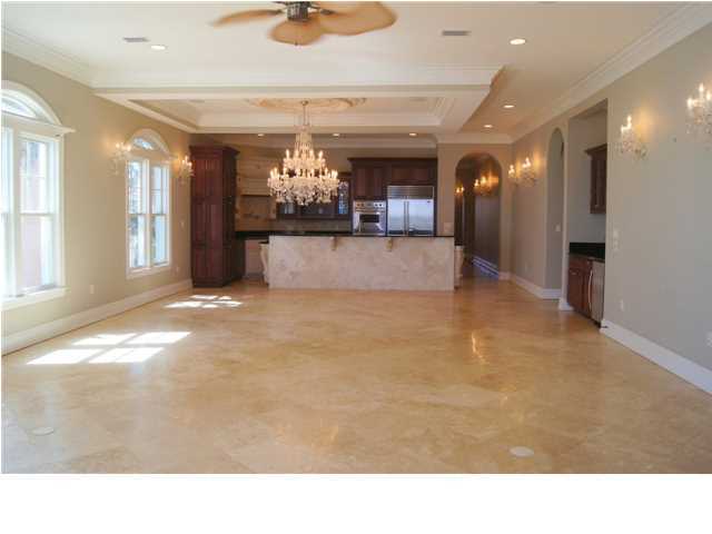 8708 Hwy Santa Rosa Beach, Unit B 30A Inlet Beach, FL 32461 - Photo 13 of 36 a living room with kitchen and a chandelier
