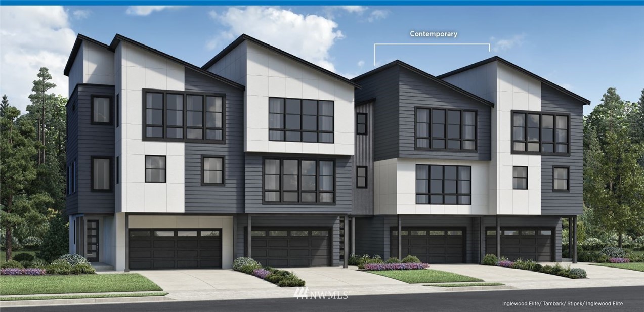 21711 25th (site 17) Street Southeast, Unit C Bothell, WA 98021 - Photo 2 of 10 a front view of a house with a yard and balcony