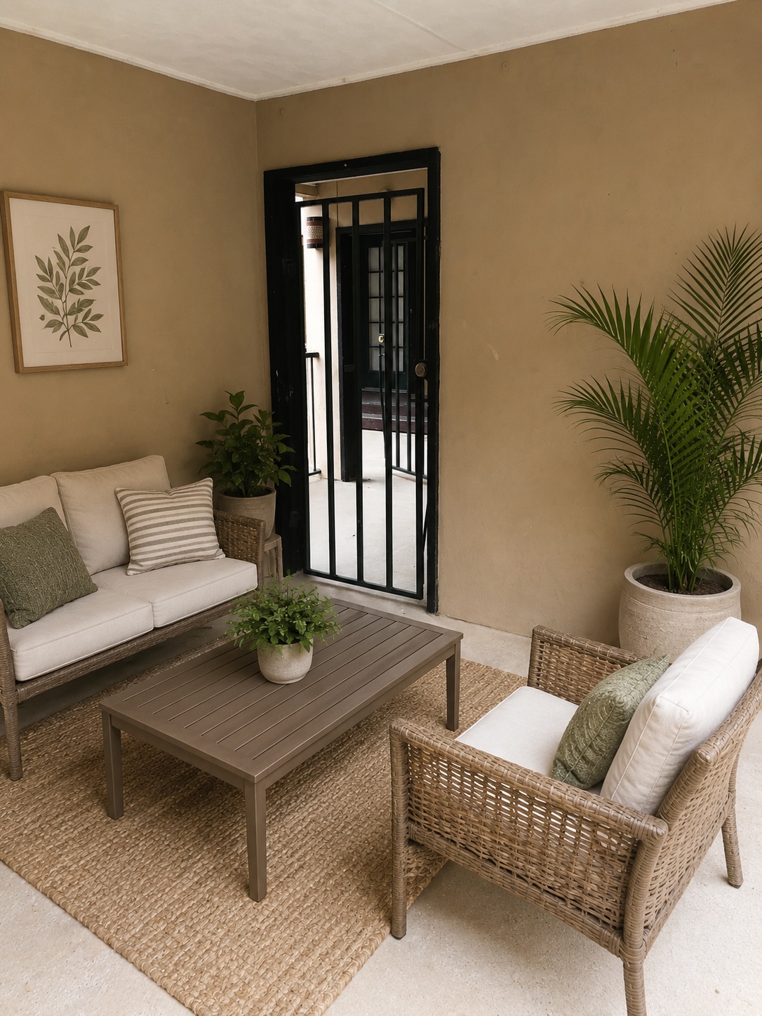 2110 Rio Grande Street, Unit 204 Austin, TX 78705 - Photo 14 of 15 Private patio with secure metal gate *furniture is virtually staged