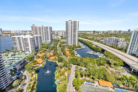 a view of a city with tall buildings