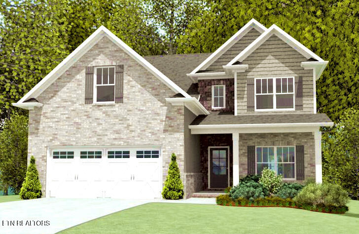 Heyward Craftsman Front Entry Rendering