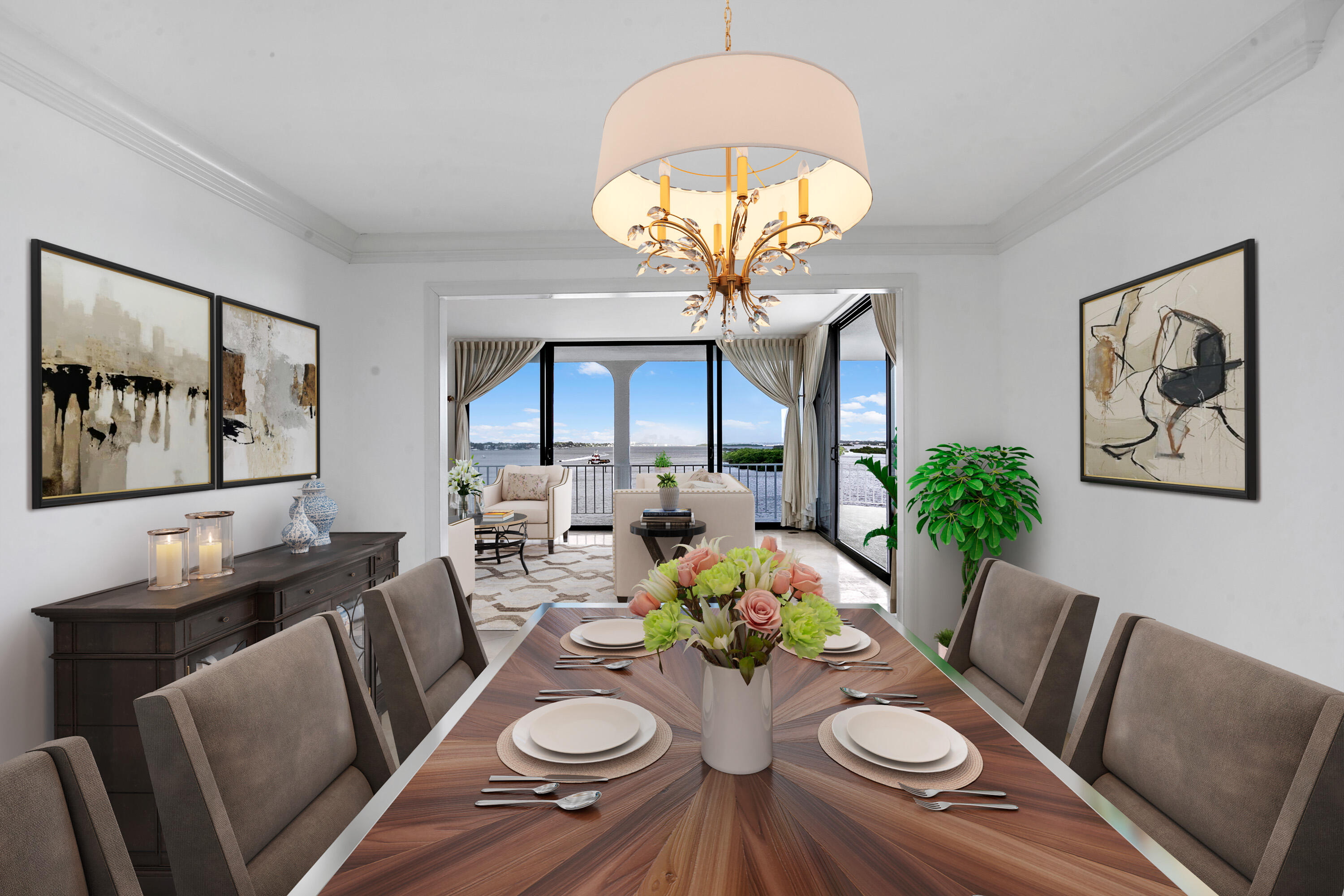 2150 Ibis Isle Road, Unit PH3 Palm Beach, FL 33480 - Photo 14 of 50 Staged - Dining Room