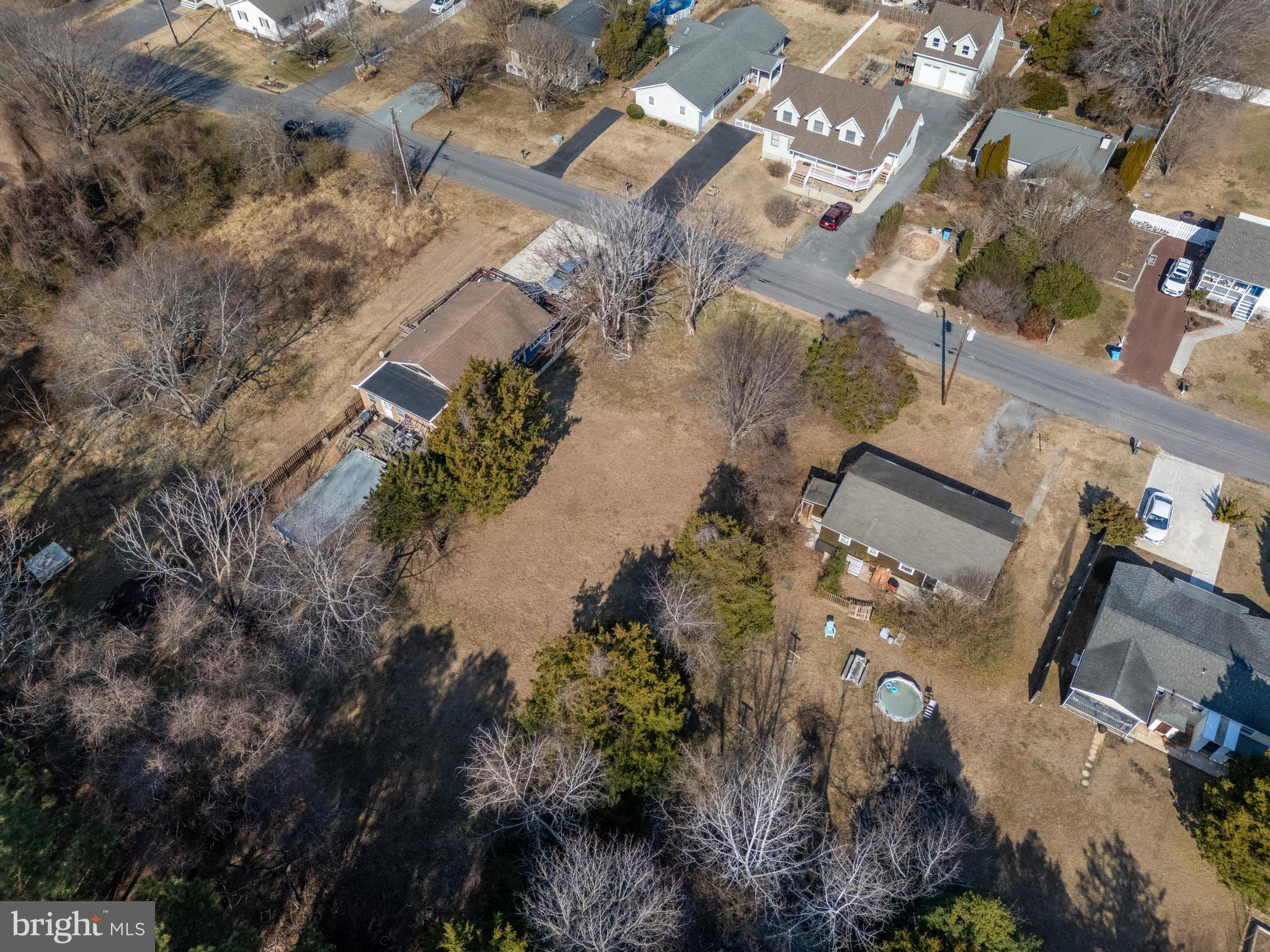 an aerial view of residential house with outdoor space