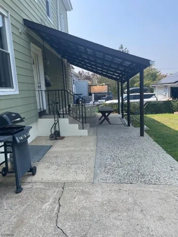 a view of porch with seating space