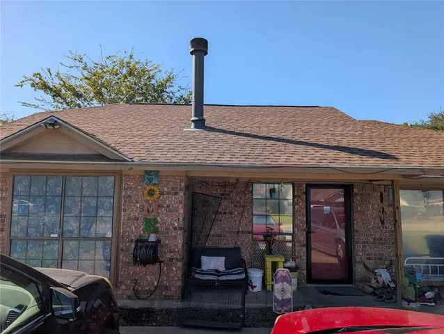 a front view of a house