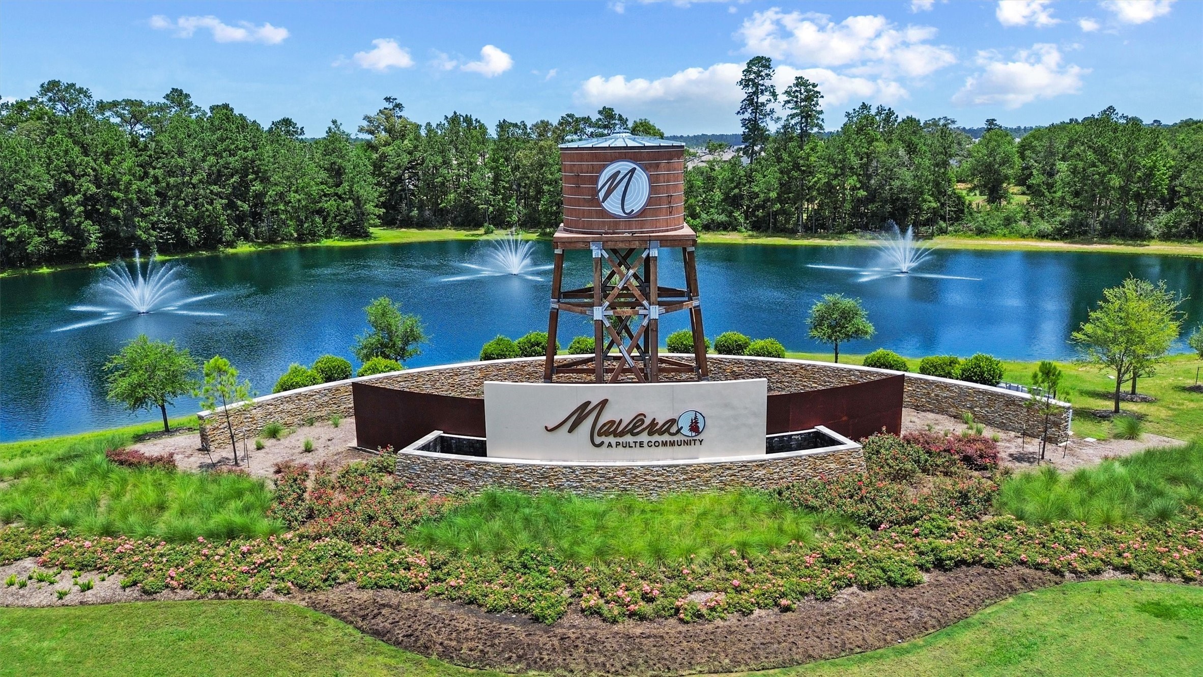 16157 Sepia Manor Street Conroe, TX 77302 - Photo 2 of 8 an outdoor space with seating area and lake view