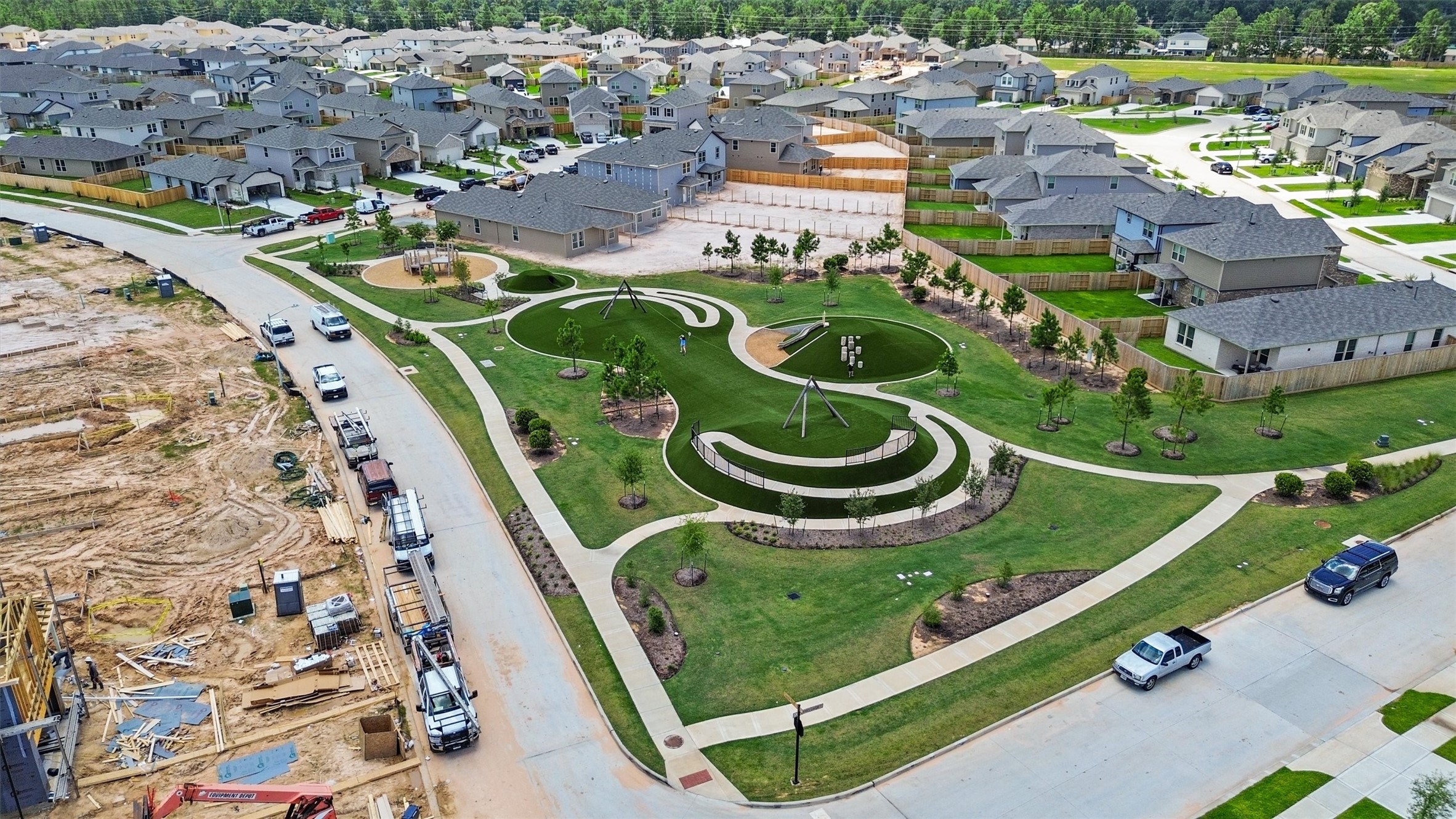 16157 Sepia Manor Street Conroe, TX 77302 - Photo 6 of 8 an aerial view of a