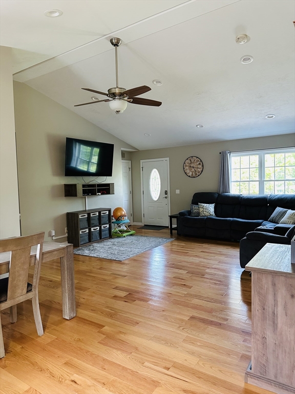 24 Dodge Road Charlton, MA 01507 - Photo 18 of 34 a kitchen view with granite countertop a stove and a wooden floor