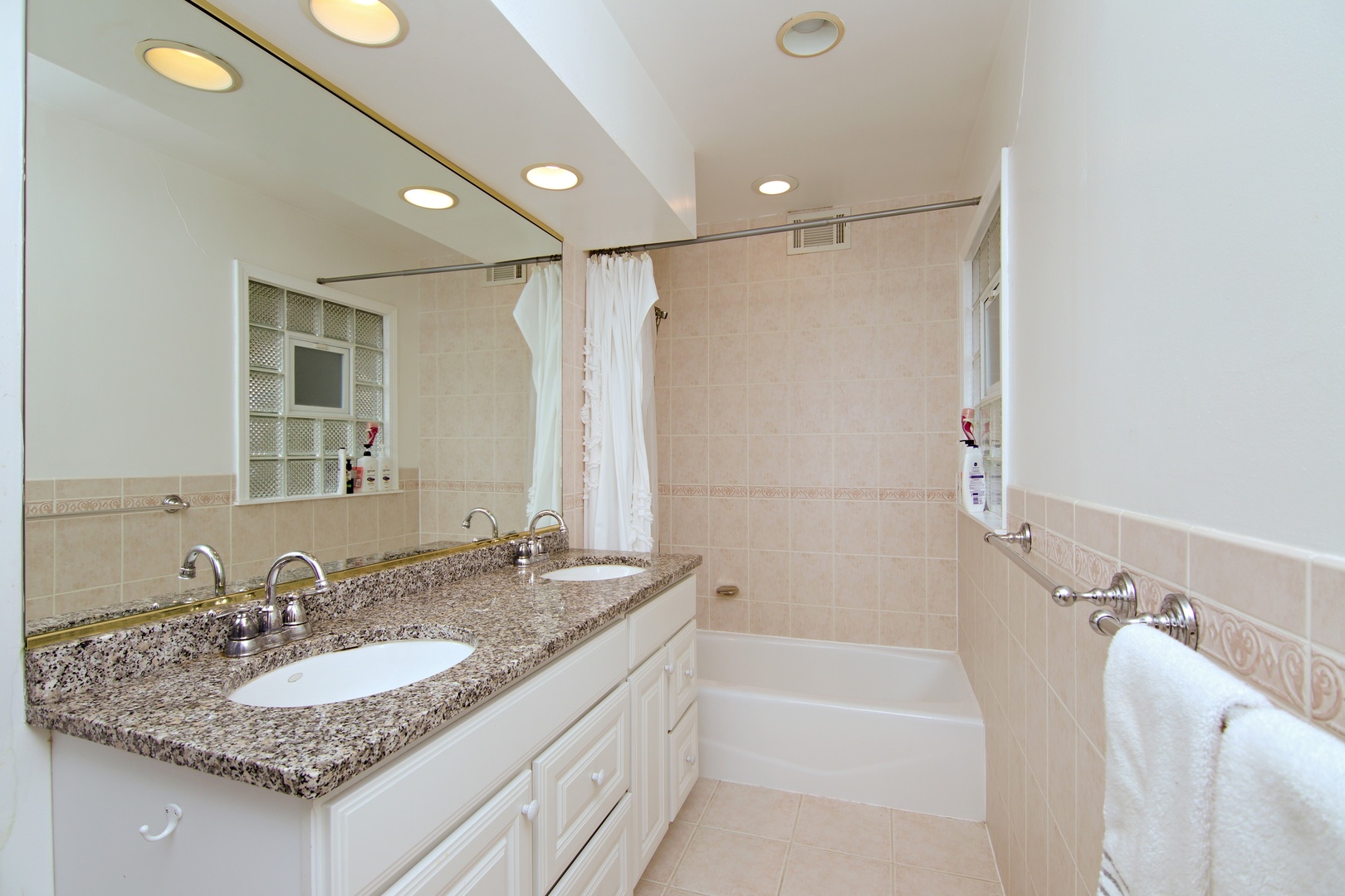 1422 Hackberry Road Deerfield, IL 60015 - Photo 10 of 12 a bathroom with a granite countertop sink and a mirror