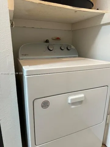 a close view of washer and dryer