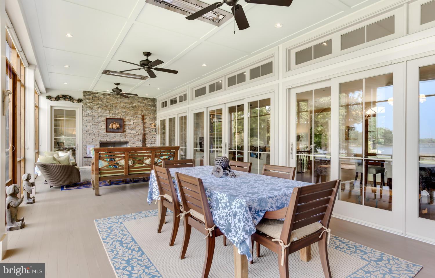 25452 Chance Farm Road St. Michaels, MD 21663 - Photo 10 of 30 Screened Porch with Fireplace