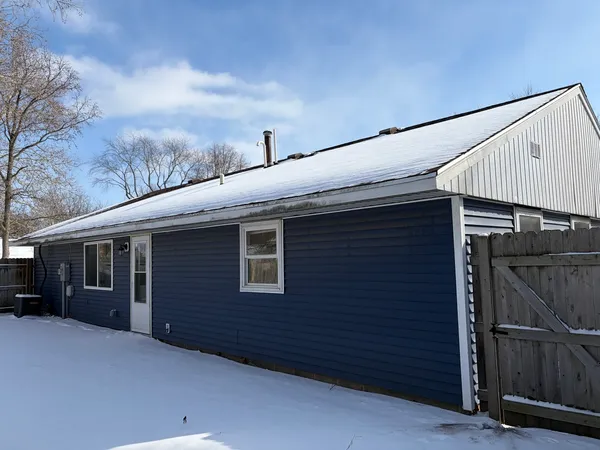 a backyard of a house