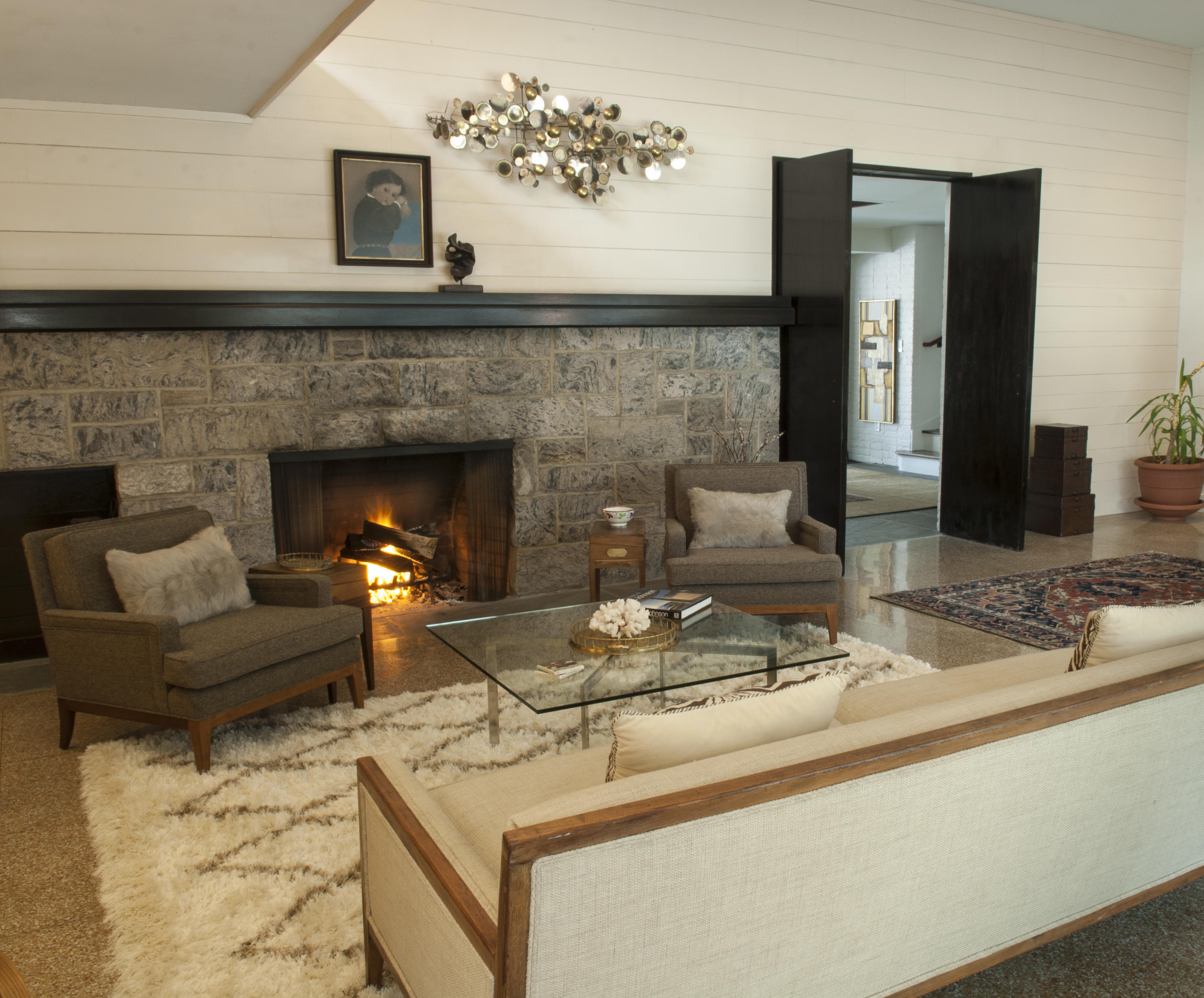 50 Hanson Road Darien, CT 06820 - Photo 5 of 21 a living room with furniture and a fireplace
