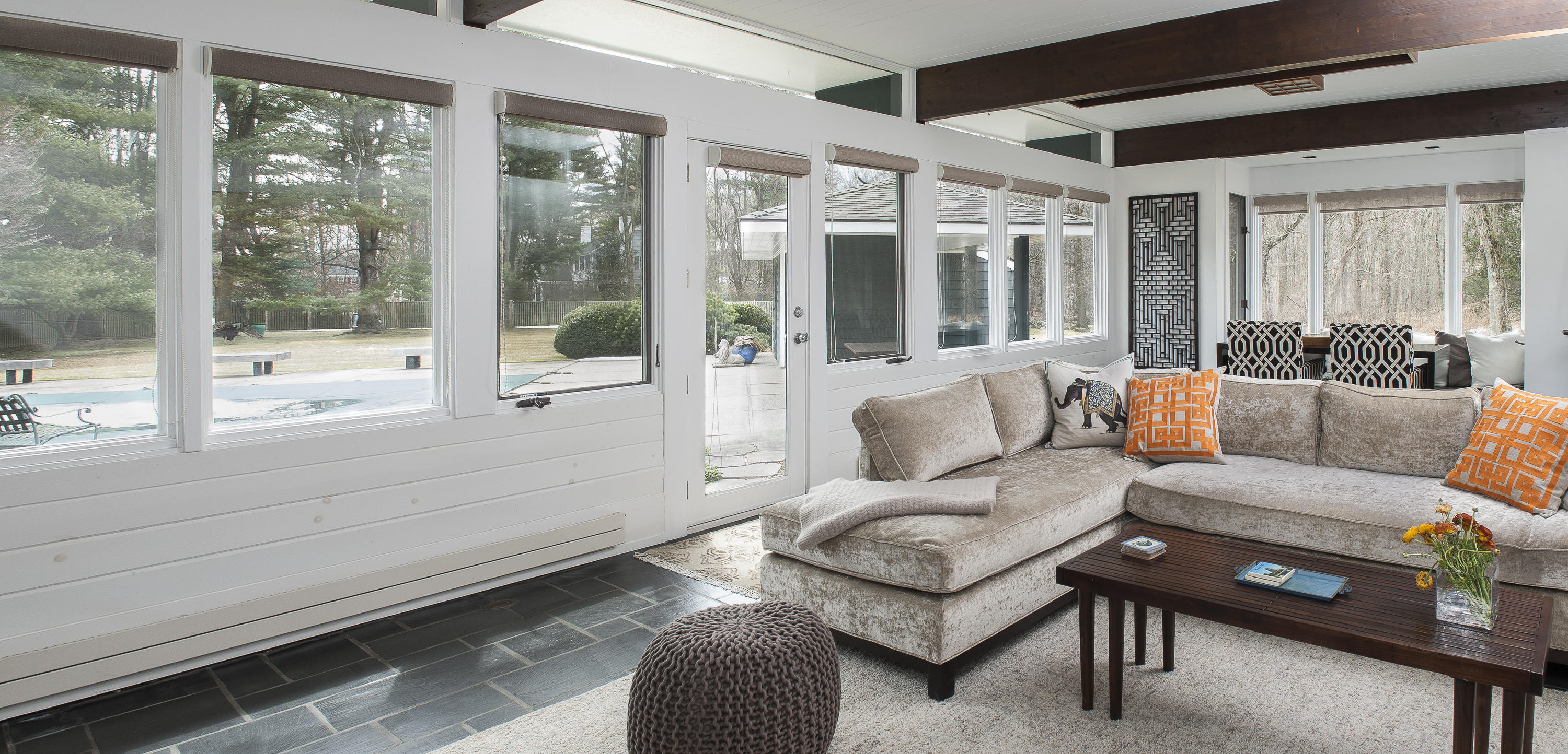 50 Hanson Road Darien, CT 06820 - Photo 8 of 21 a living room with furniture and a large window