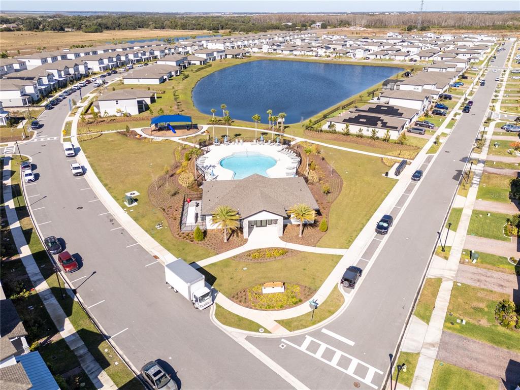 4549 Burrowing Owl Loop St. Cloud, FL 34772 - Photo 73 of 77 an aerial view of a swimming pool with outdoor space
