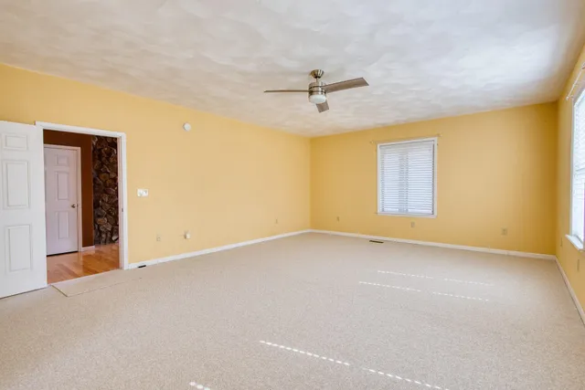 a view of an ocean and a mountain