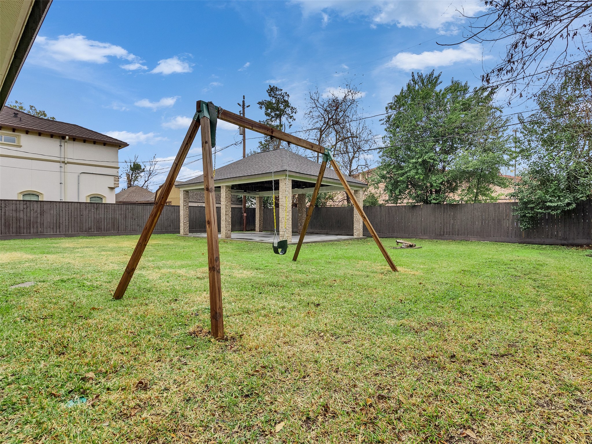 5814 Luna Street Houston, TX 77076 - Photo 39 of 44 a view of a house with a backyard
