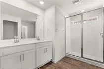 a view of an empty room and window