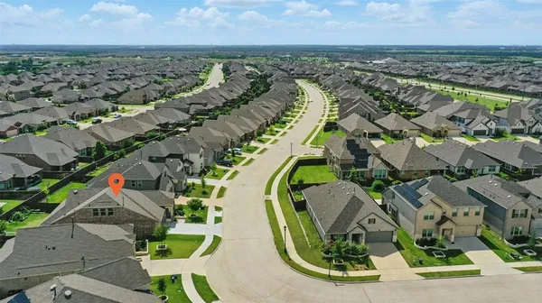 an aerial view of a city