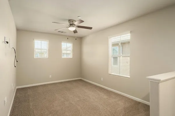 a view of a livingroom with a window