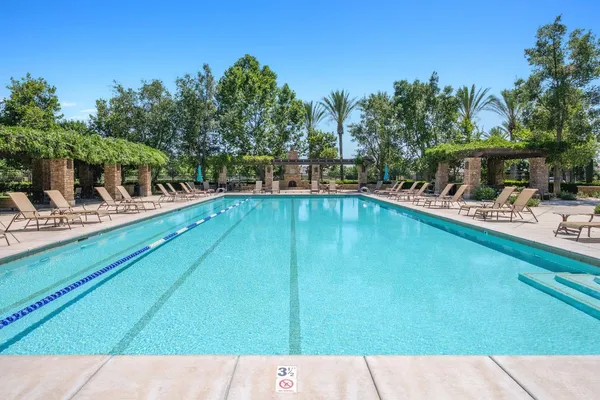 a view of a palm trees front of house