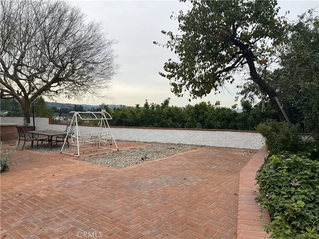 a view of outdoor space with seating