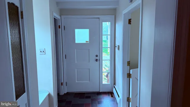 a view of hallway with window