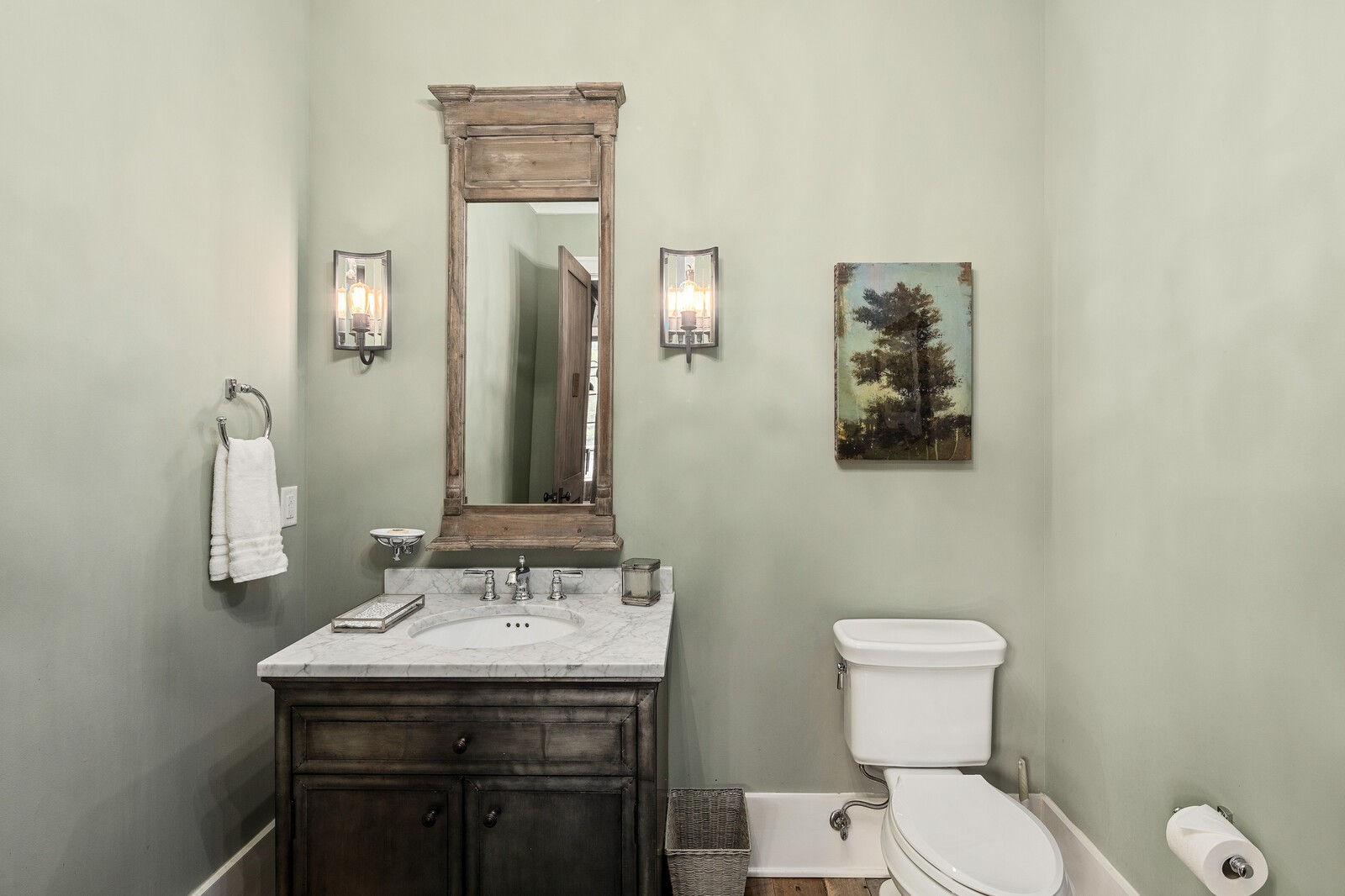 3377 Bailey Road Franklin, TN 37064 - Photo 11 of 49 a bathroom with a toilet a sink and mirror