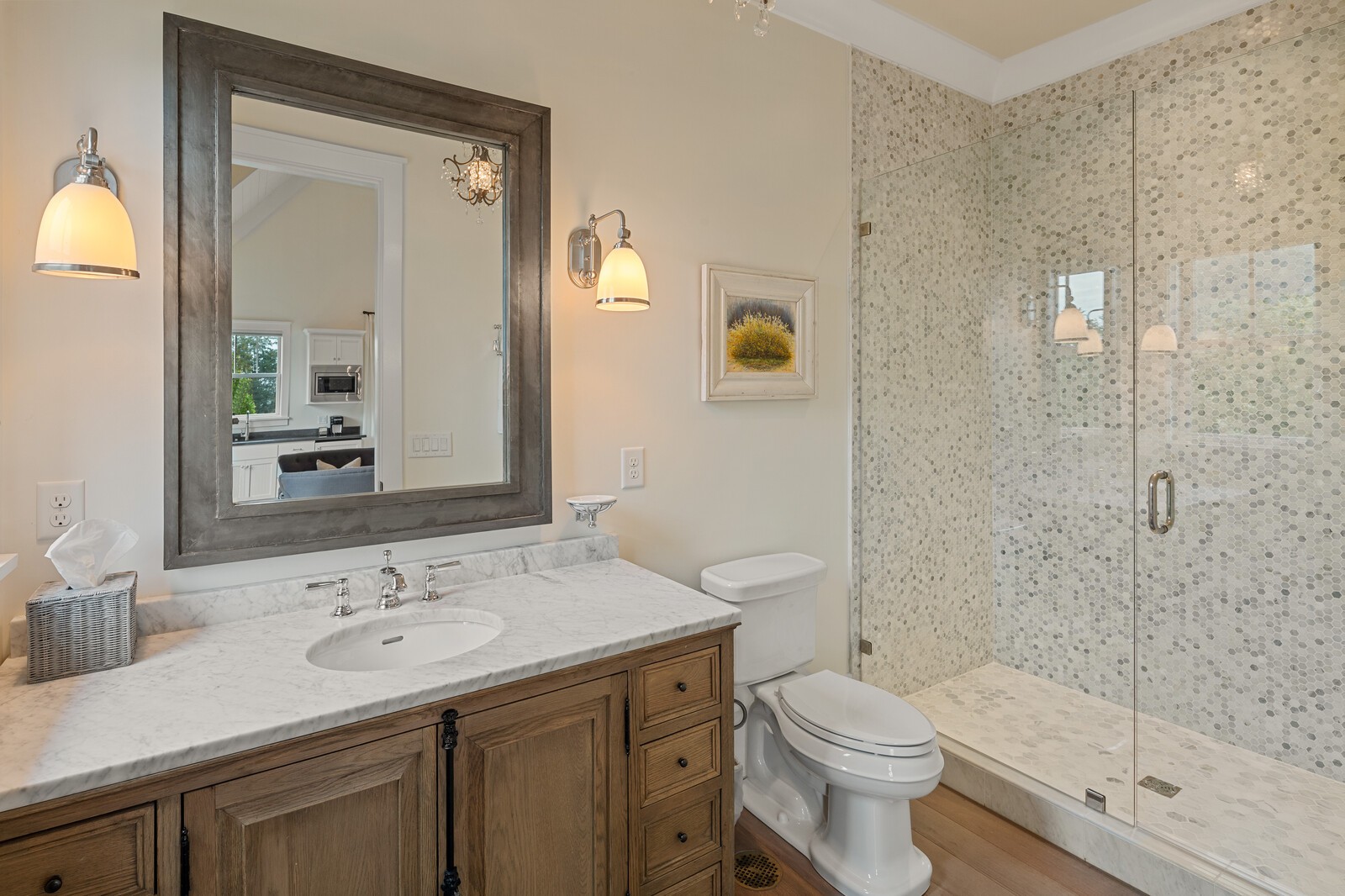 3377 Bailey Road Franklin, TN 37064 - Photo 13 of 49 a bathroom with a sink a toilet and shower