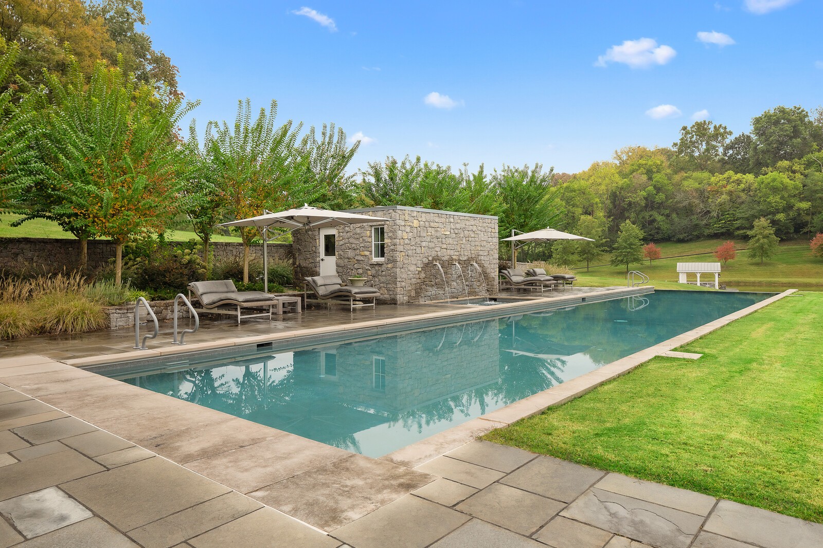 3377 Bailey Road Franklin, TN 37064 - Photo 44 of 49 a view of a swimming pool with a patio and a yard
