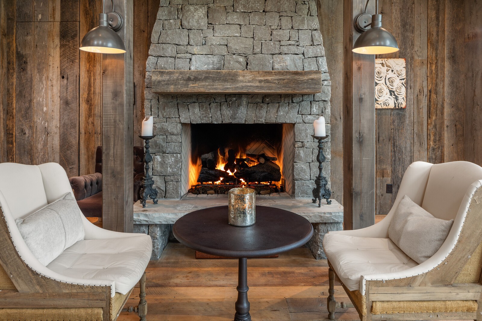 3377 Bailey Road Franklin, TN 37064 - Photo 6 of 49 a living room with furniture a lamp and a fireplace