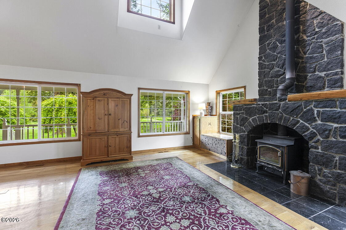 6171 Logsden Road Logsden, OR 97357 - Photo 10 of 72 Living Room Fireplace