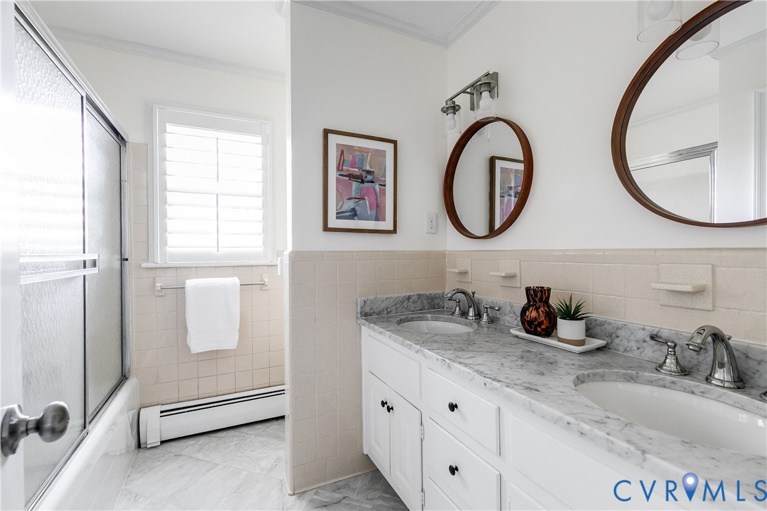 1510 Pump Road Henrico, VA 23238 - Photo 22 of 36 Full hallway bathroom with double vanity and showe