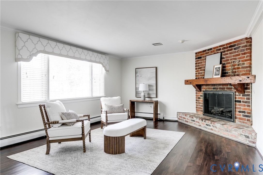 1510 Pump Road Henrico, VA 23238 - Photo 5 of 36 Lower-level hangout space with inviting brick fire