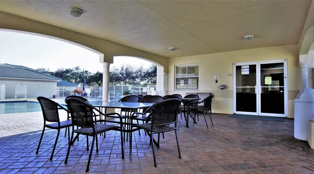 a view of backyard with green space