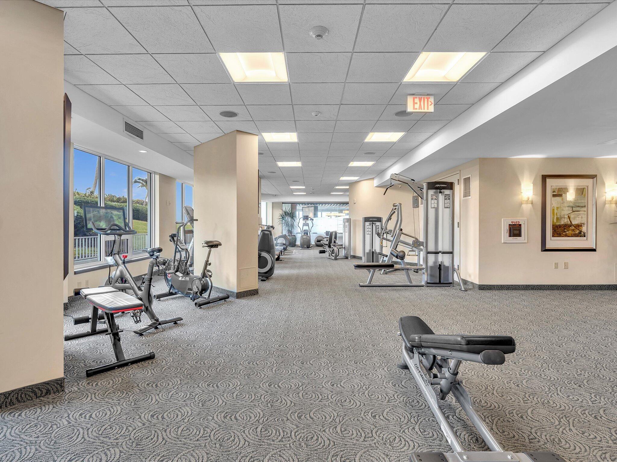 500 South Ocean Boulevard, Unit 909 Boca Raton, FL 33432 - Photo 57 of 101 a view of a room with gym equipment