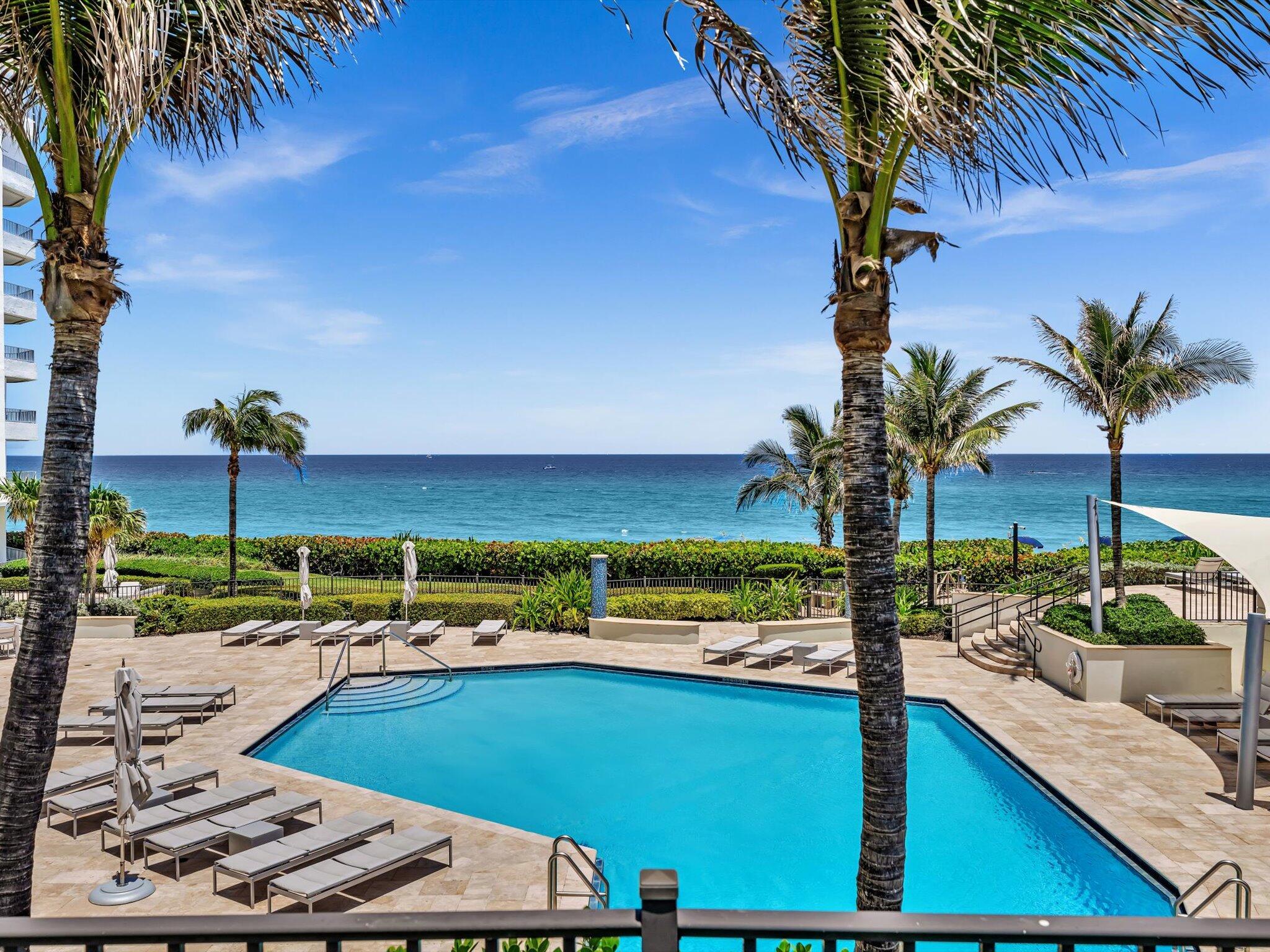 500 South Ocean Boulevard, Unit 909 Boca Raton, FL 33432 - Photo 61 of 101 a view of a yard with an ocean