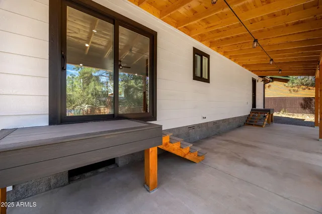 a view of backyard with natural light
