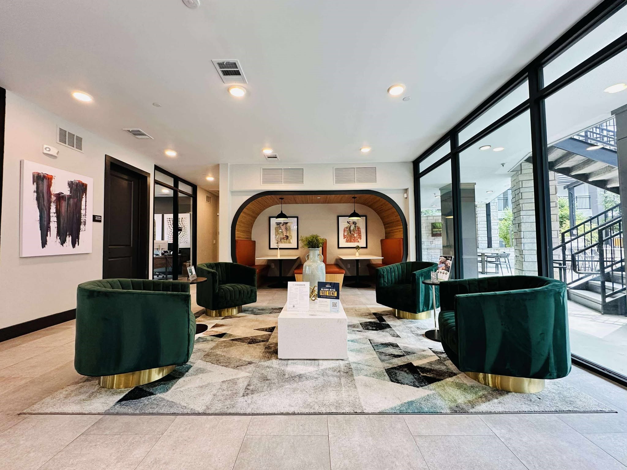 2603 North Fry Road, Unit A2 Katy, TX 77449 - Photo 3 of 16 a living room with fireplace furniture and a large window