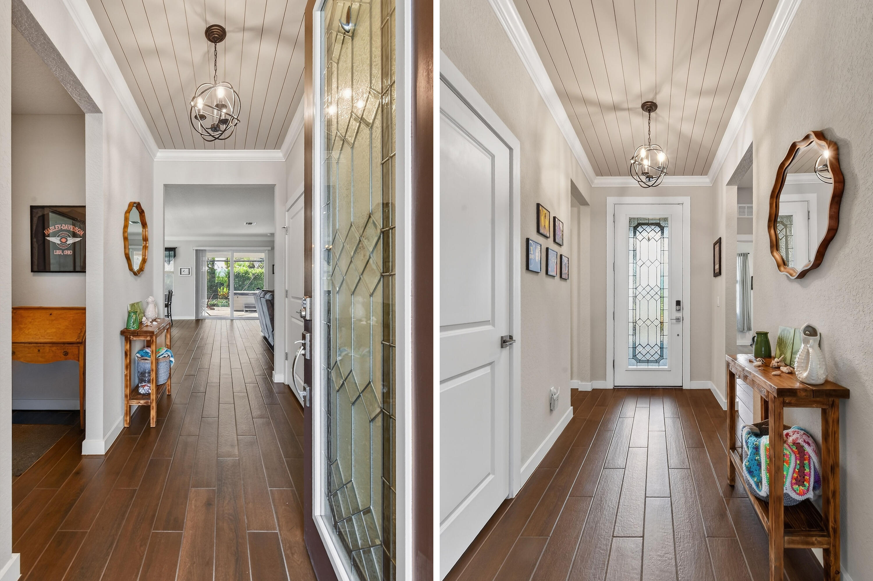 7561 Southwest Harbor Cove Drive Stuart, FL 34997 - Photo 11 of 62 a view of a hallway with wooden floor and a living room
