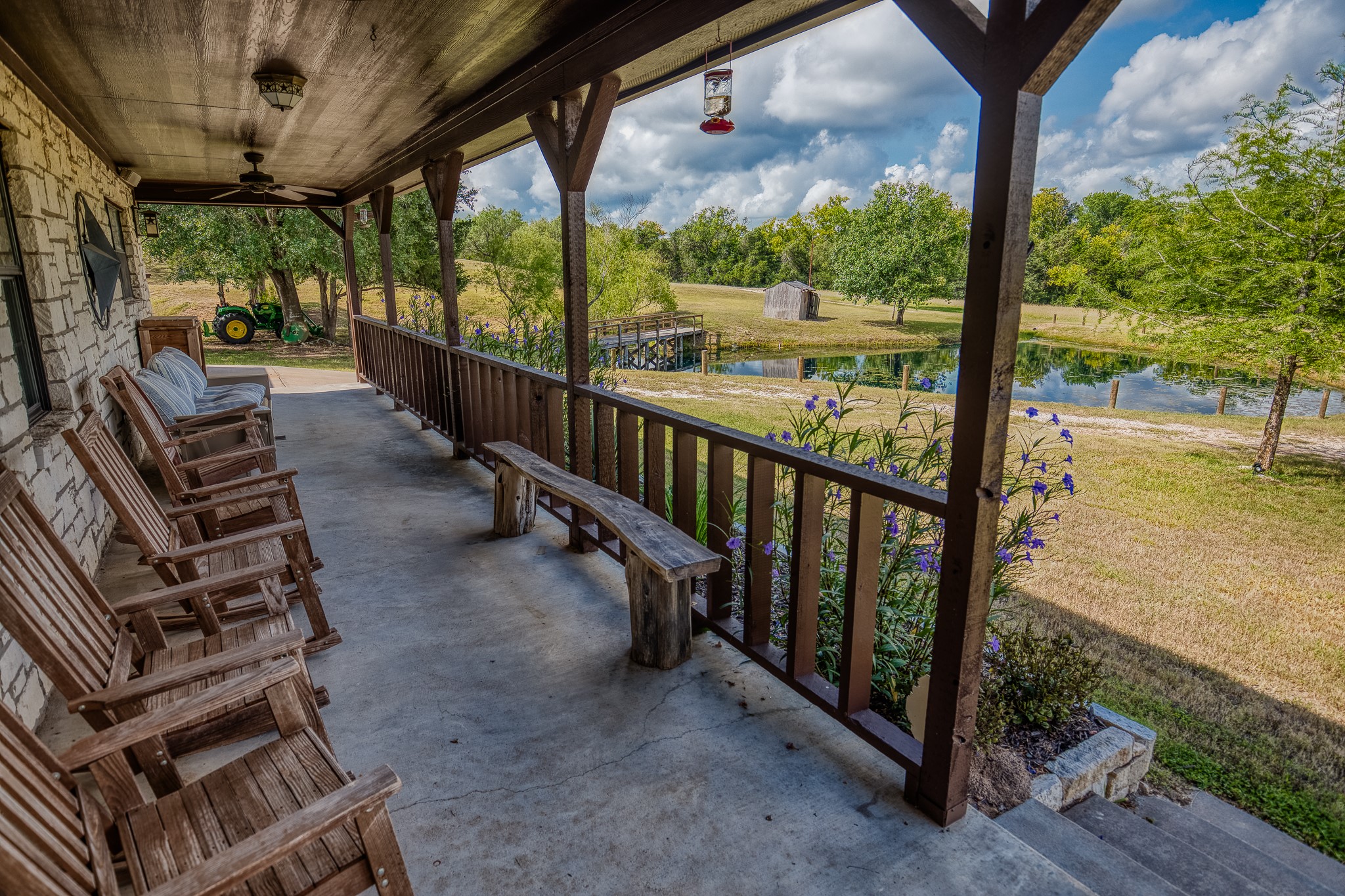 515 East Sh 543 Loop West Point, TX 78963 - Photo 11 of 36 a view of a porch with furniture and garden