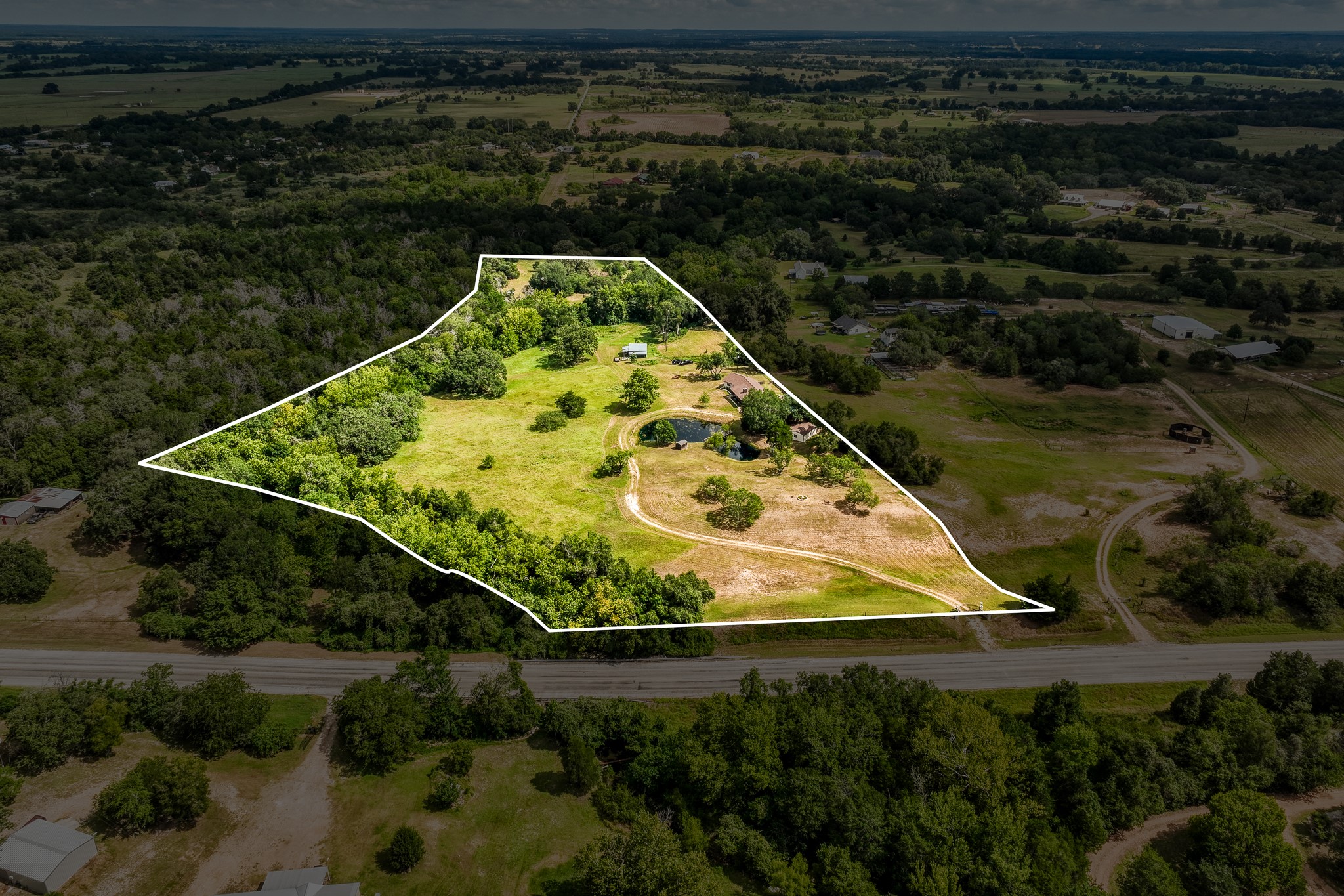 515 East Sh 543 Loop West Point, TX 78963 - Photo 36 of 36 a view of a backyard of the house